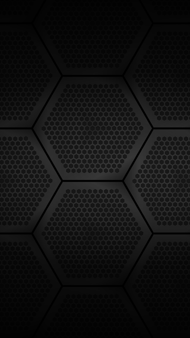 Black Hexagons iPhone 5 Wallpaper (640x1136)