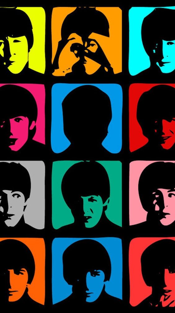 Beatles faces iPhone 5 wallpaper The Beatles Pinterest
