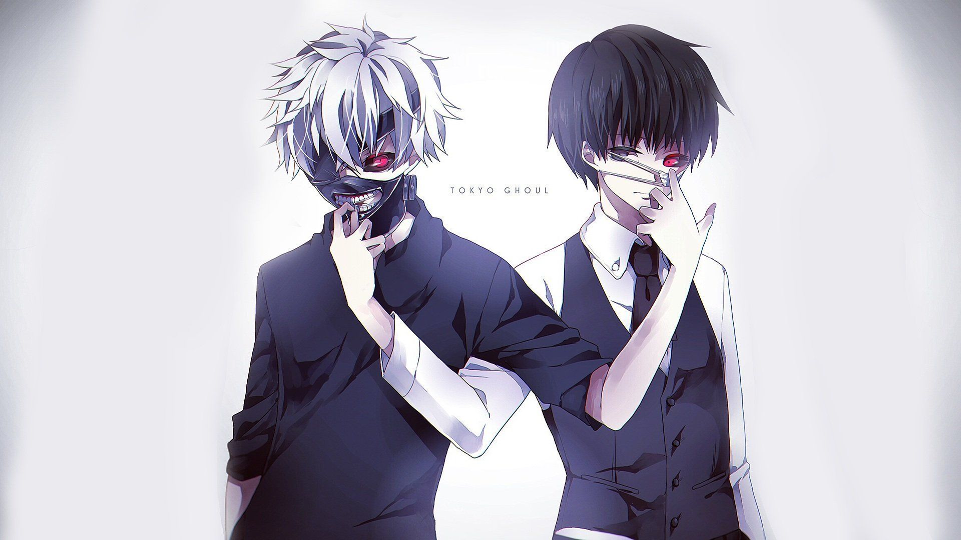 Black Hair Eyepatch Kaneki Ken Red Eyes Short Hair Tokyo Ghoul