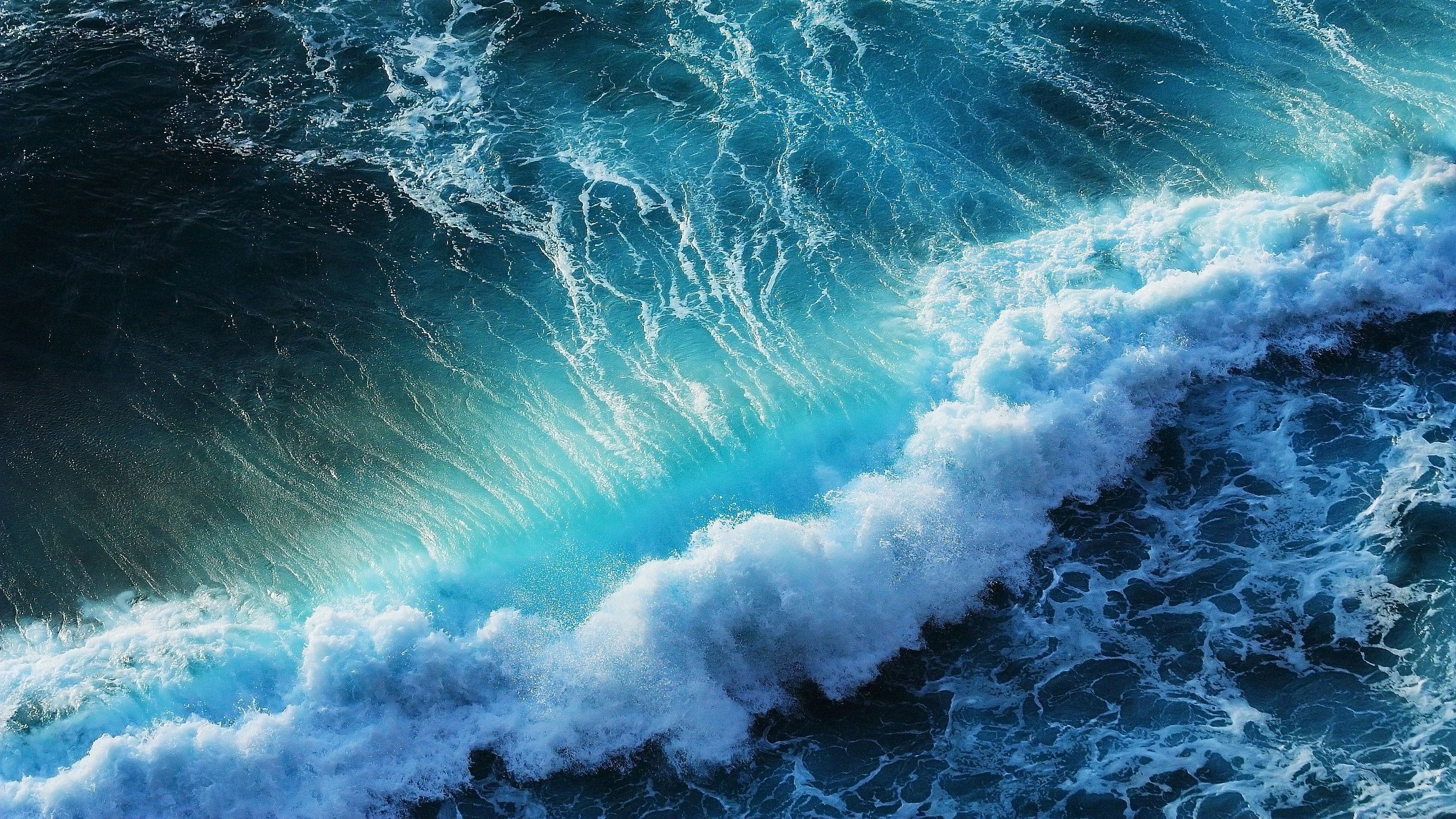 2560x1440 Sea wave Wallpaper