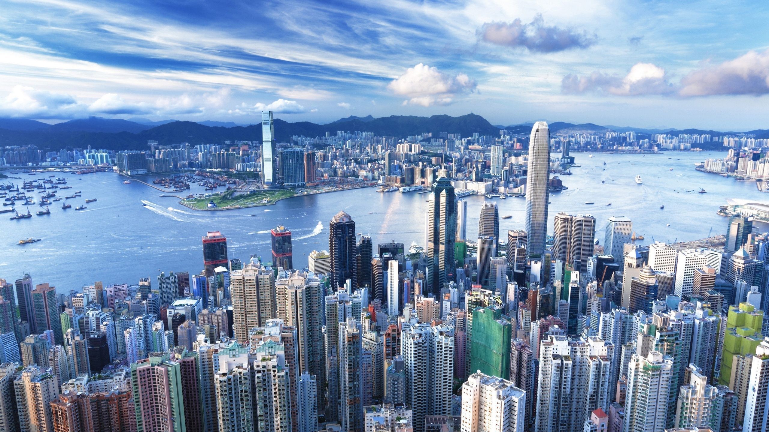 Hong Kong skyscraper metropolis Wallpaper | 2560x1440 resolution ...