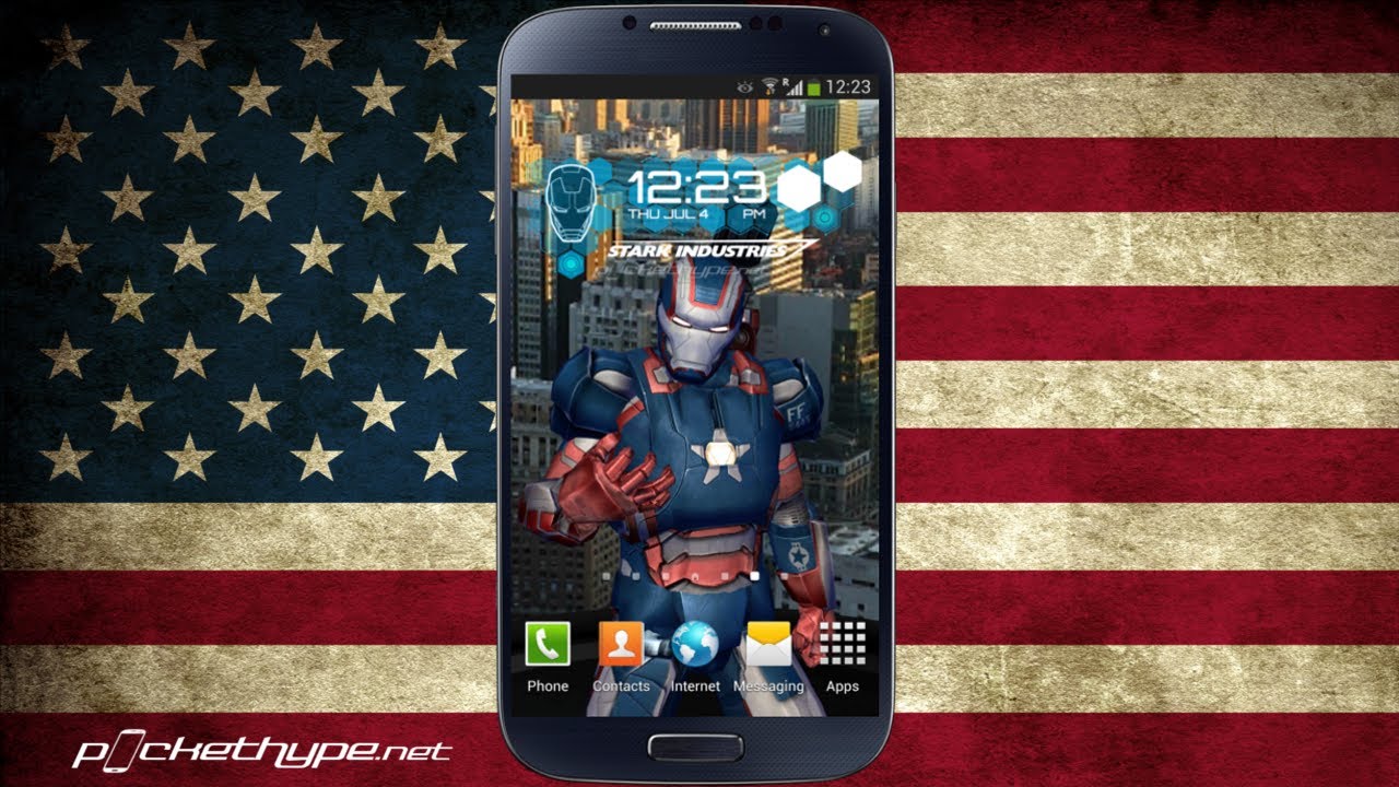 Iron Man 3 Live Wallpaper Patriot Suit AddOn - YouTube