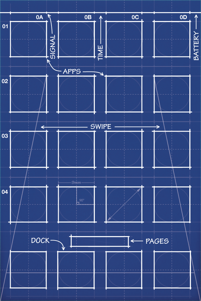 DeviantArt More Like iPhone 4S Blueprint Wallpaper Retina 640x960