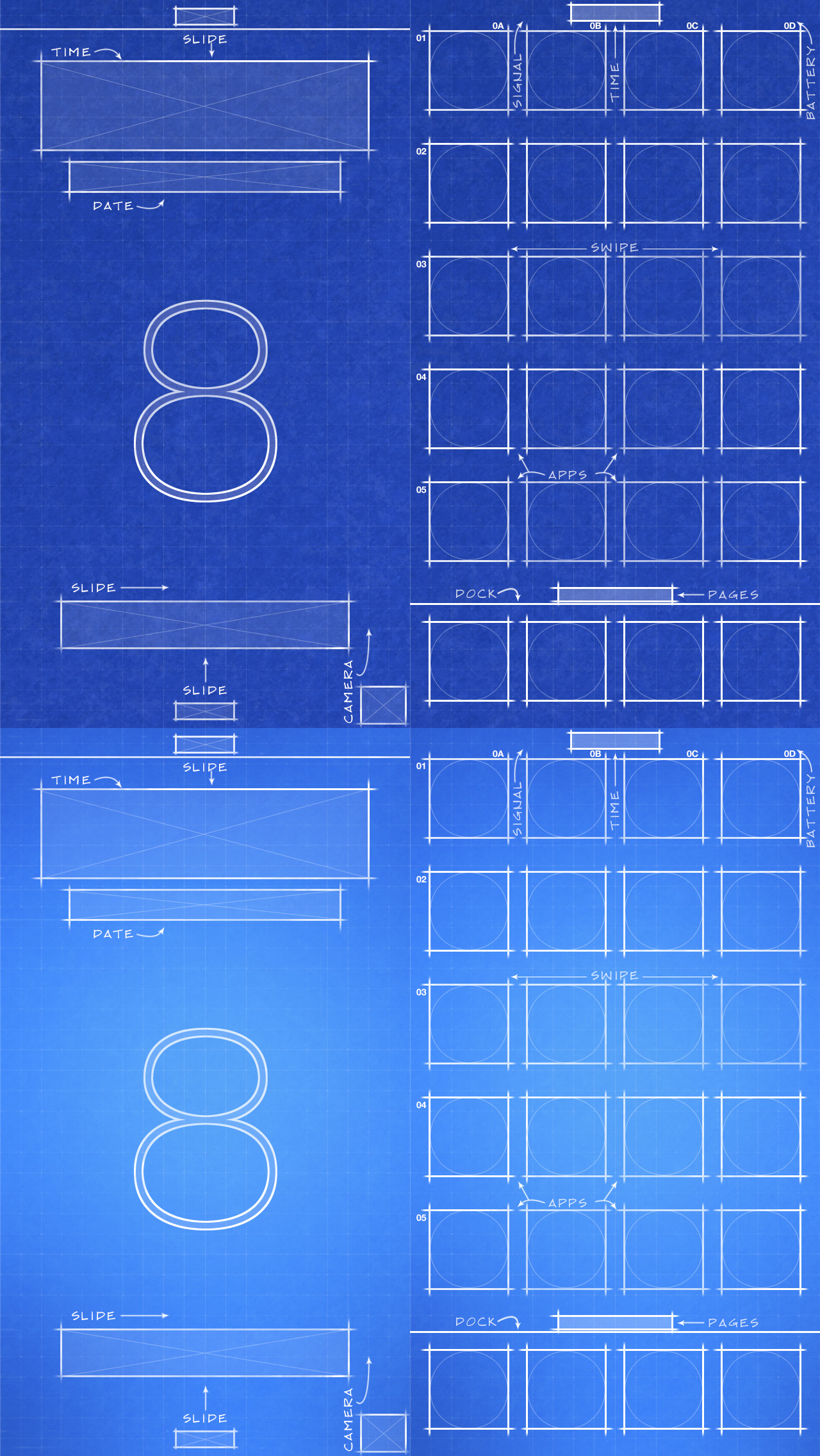 DeviantArt: More Like iPhone 5 iOS 8 Blueprint Wallpaper by jessemunoz