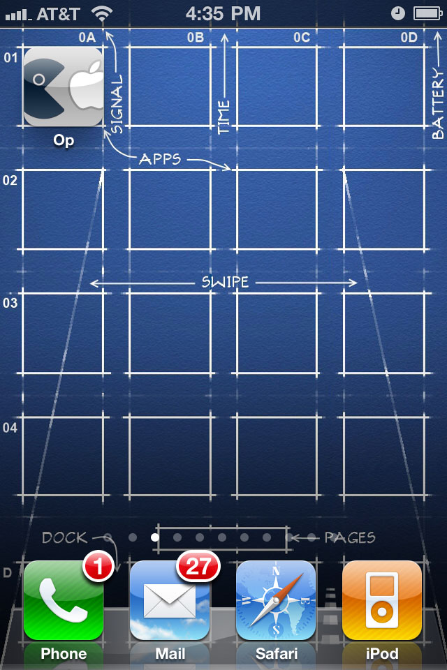 iPhone 4 Blueprint Wallpaper | Obama Pacman