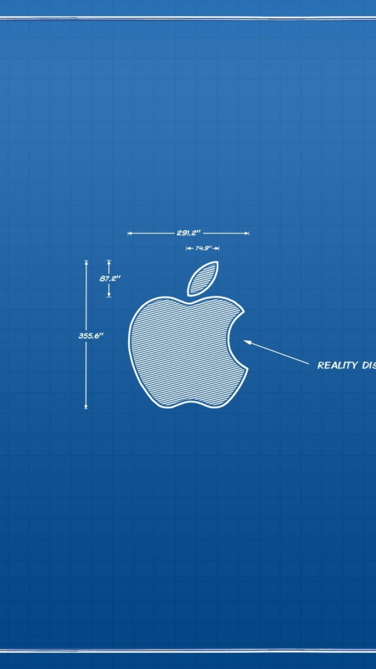 Download Wallpaper 750x1334 Apple, White, Blue, Blueprint iPhone 6 ...