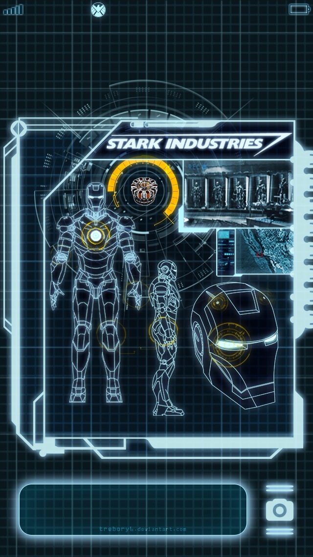 Iron Man Blueprint iPhone 5 Wallpaper (640x1136)