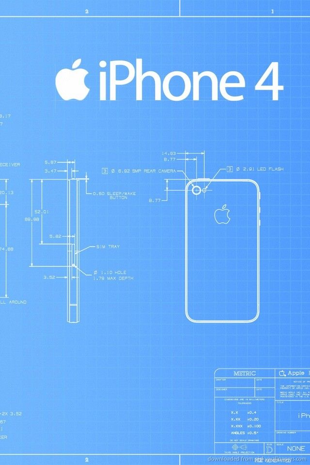 Download Apple iPhone 4 Blueprint Wallpaper For iPhone 4
