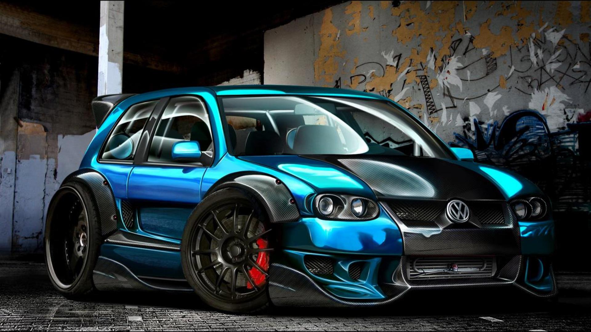 Volkswagen golf r32 car tuning road hd wallpaper wallpapers