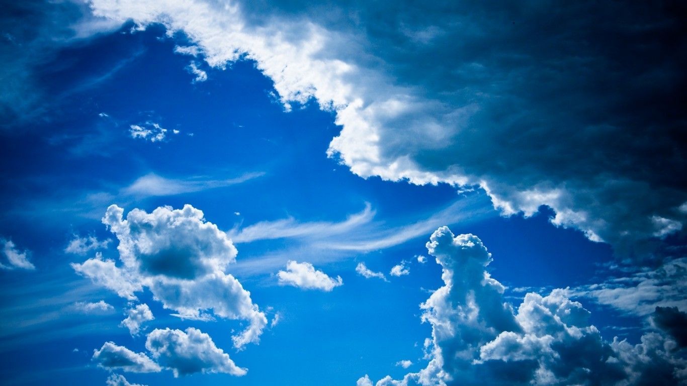 Download Blue Apple High Quality Clouds Imac Wallpaper Full HD