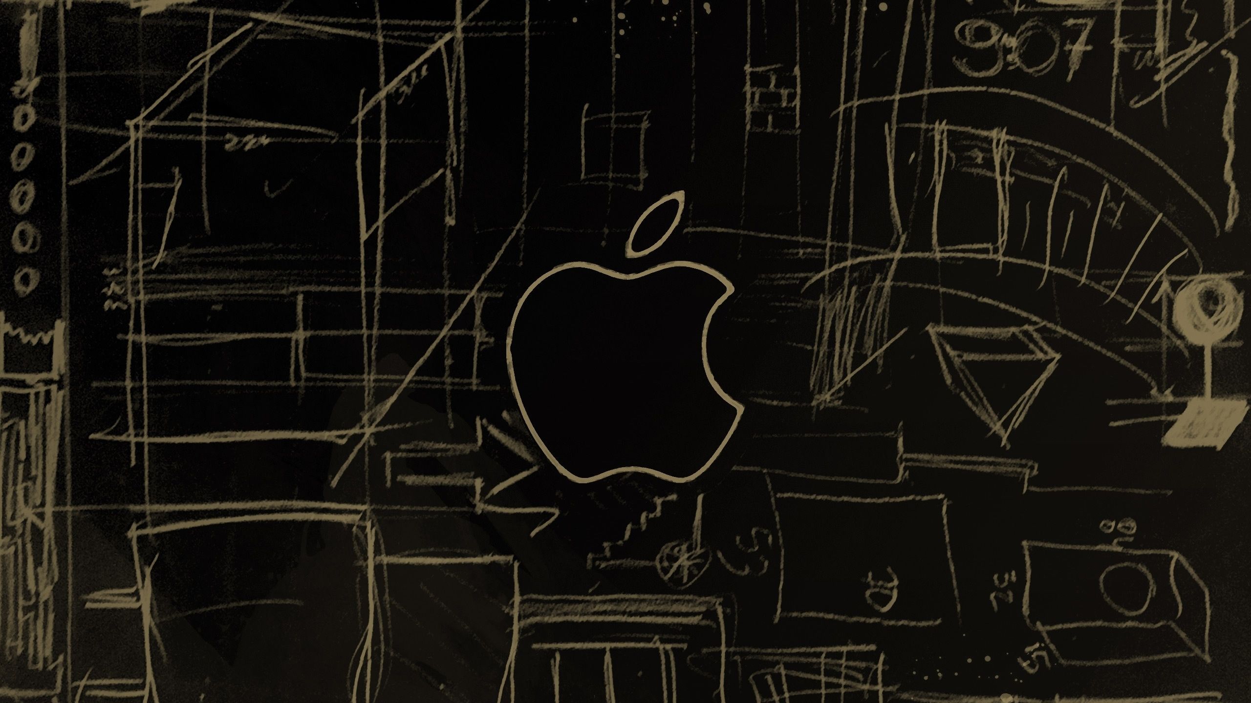 Apple Logo Sketch Mac Wallpaper Download Free Mac Wallpapers