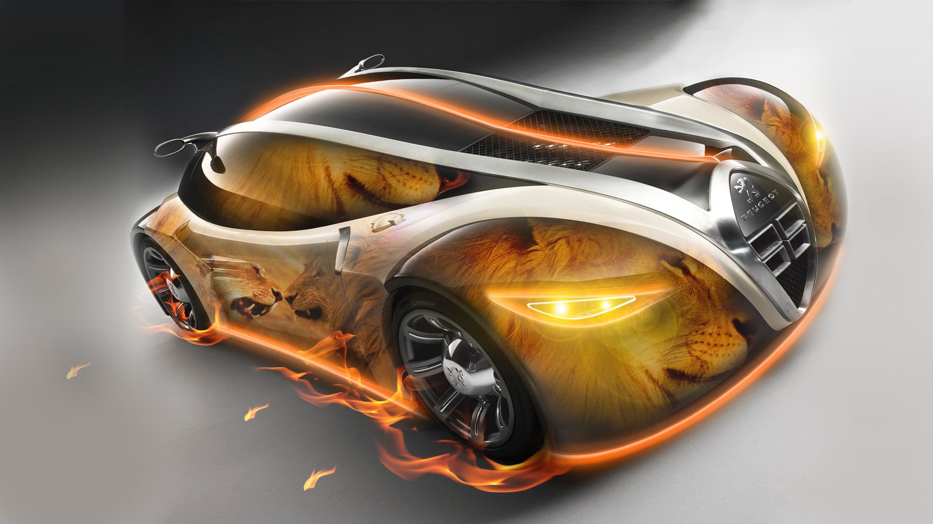 Peugeot concept car effects Wallpapers HD, HD Desktop Wallpapers
