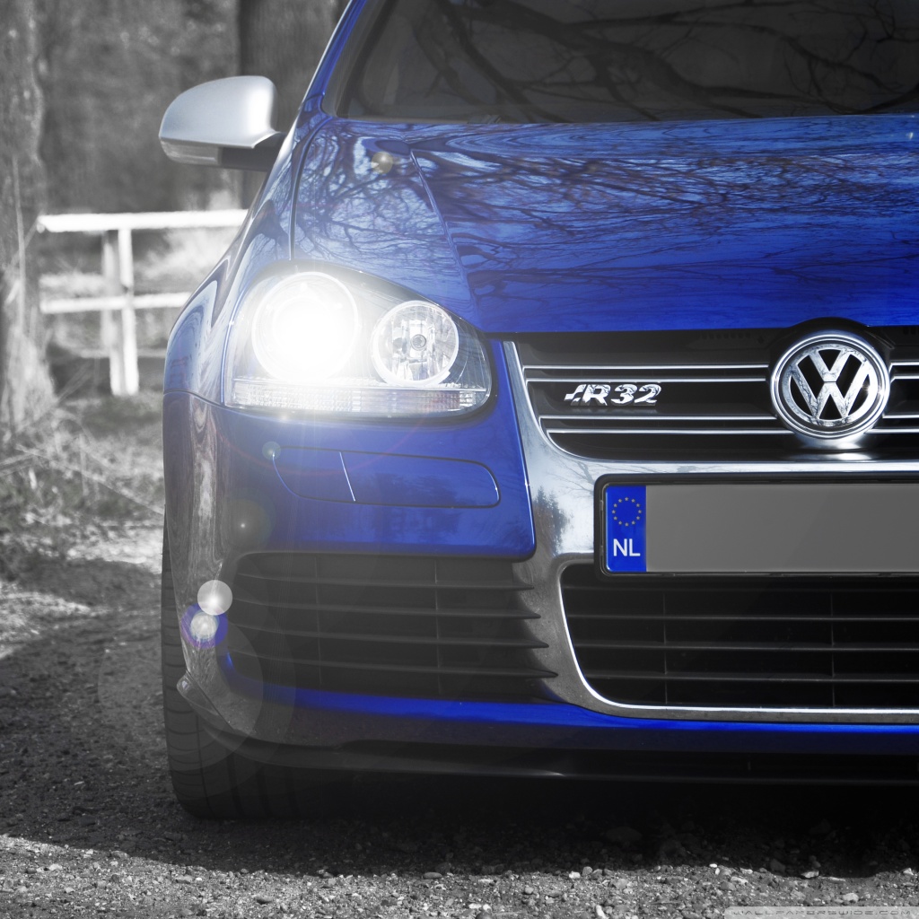 Volkswagen Golf R32 Blue HD desktop wallpaper : Widescreen : High ...