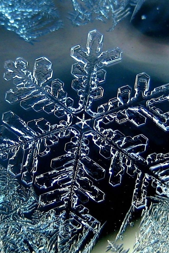 Download Wallpaper 640x960 Snowflakes, Shapes, Patterns, Ice