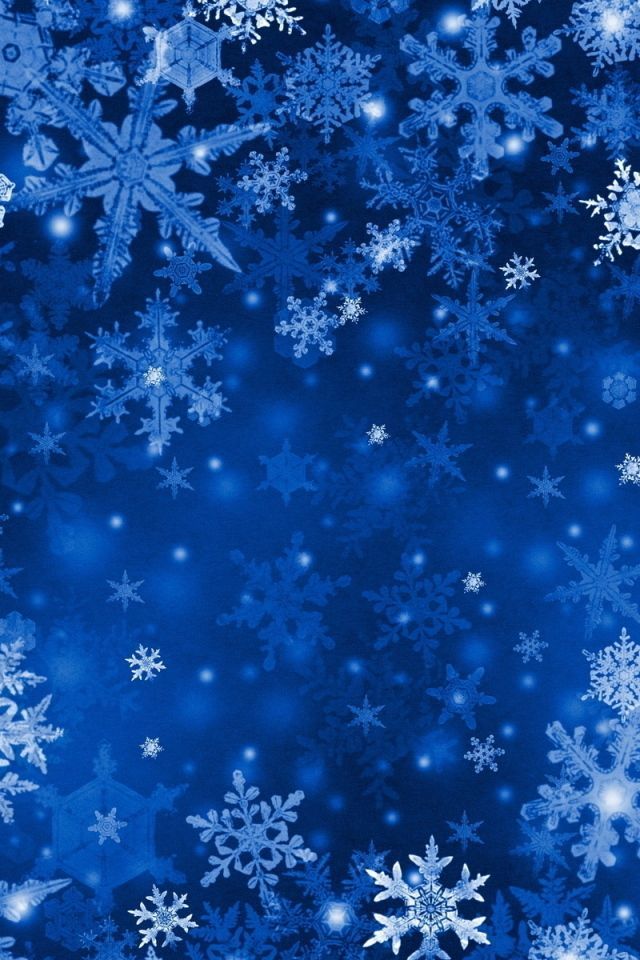 Download Wallpaper 640x960 Snowflakes, Background, Bright, Texture