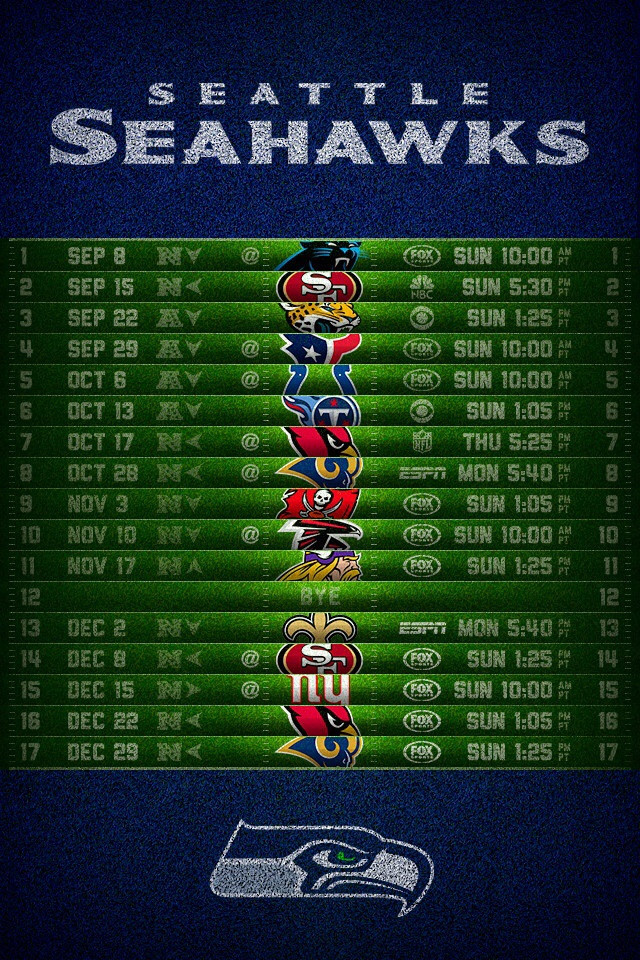 Seahawks schedule phone wallpaper : Seahawks