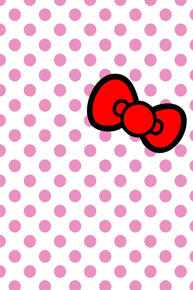 IMAGE hello kitty bow wallpaper for iphone
