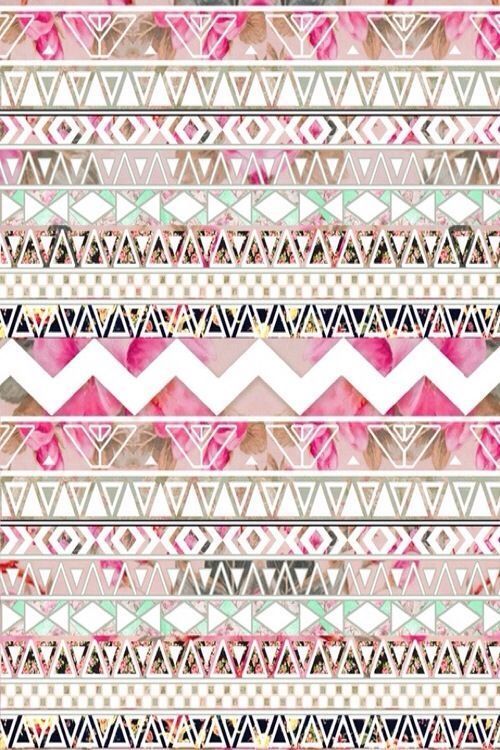 iPhone 5 Wallpaper - Floral Aztec Pattern