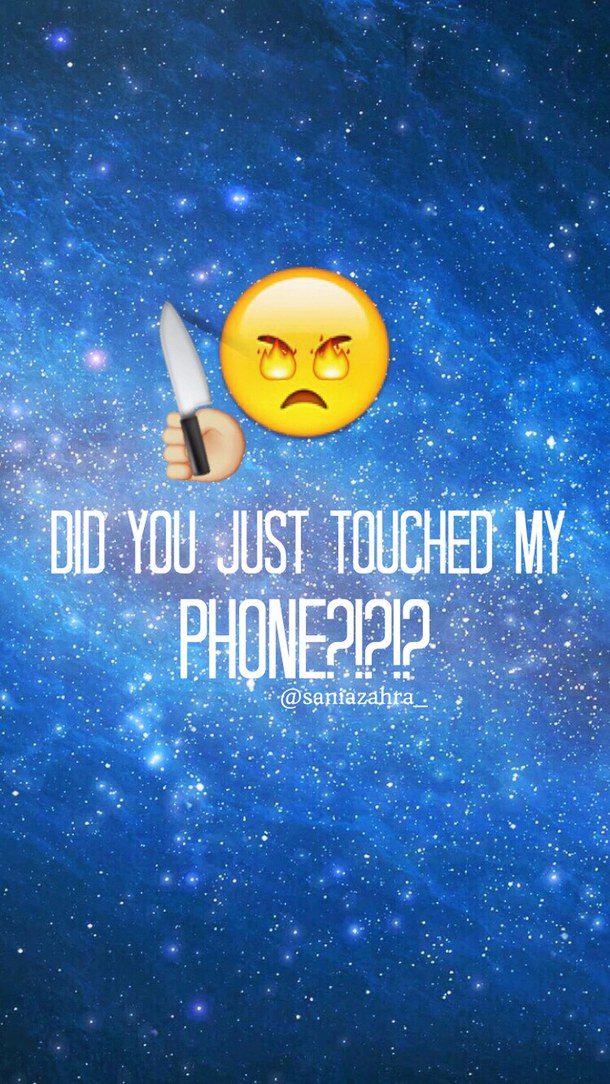 Did you just touched my phone - image by winterkiss