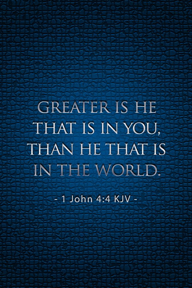 1 John 4:4 (iPhone) | BibleLockScreen.com
