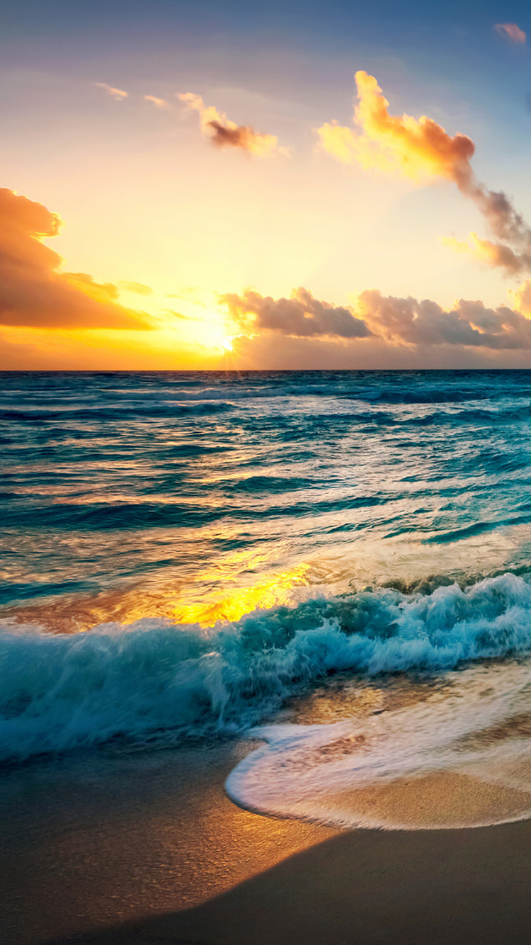 HD lock screen – the beach at sunset iPhone 6 Wallpaper | HD ...