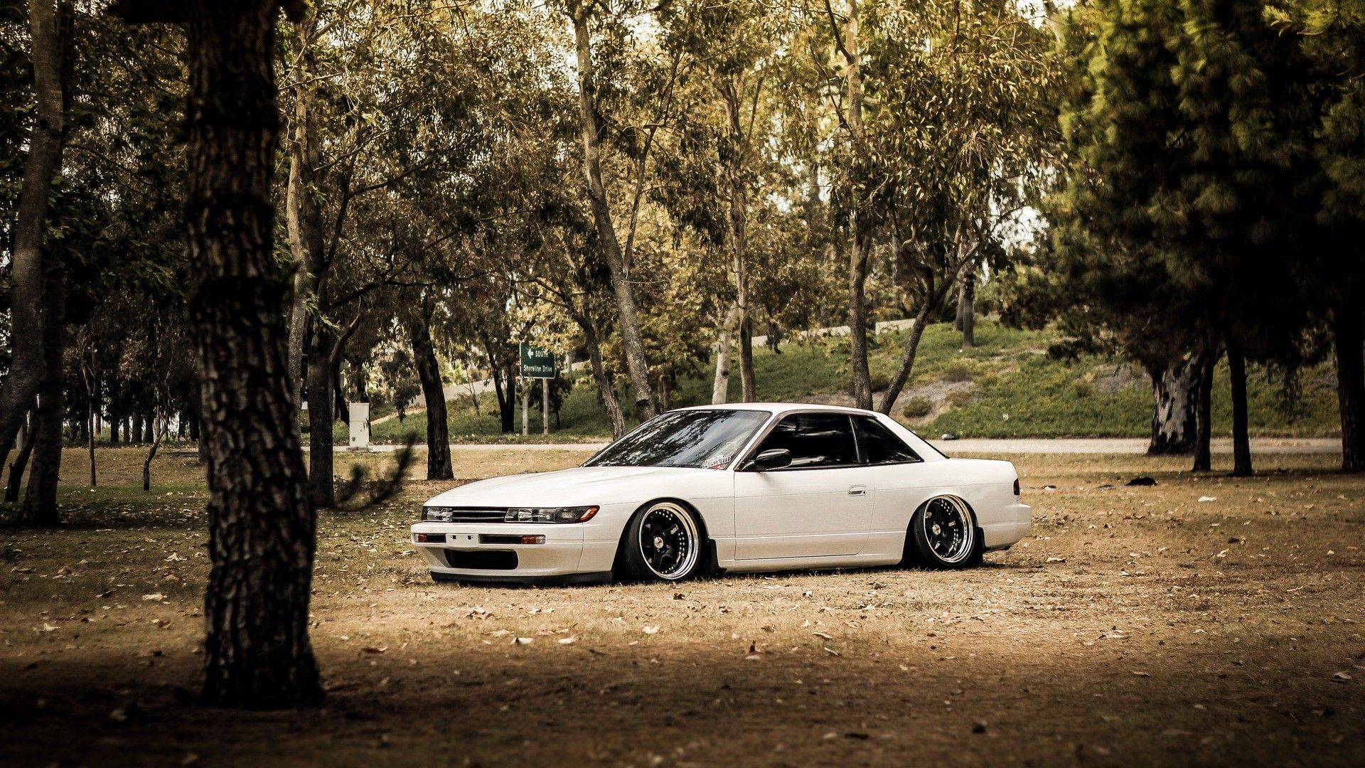 Forest cars tuning white cars tuned Nissan Silvia S13 stance jdm ...