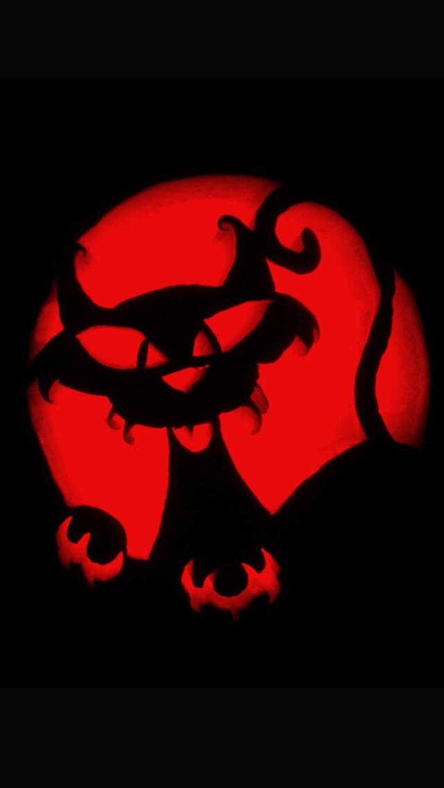 Crazy Cat Pumpkin Carving Halloween iPhone 5 Wallpaper / iPod ...