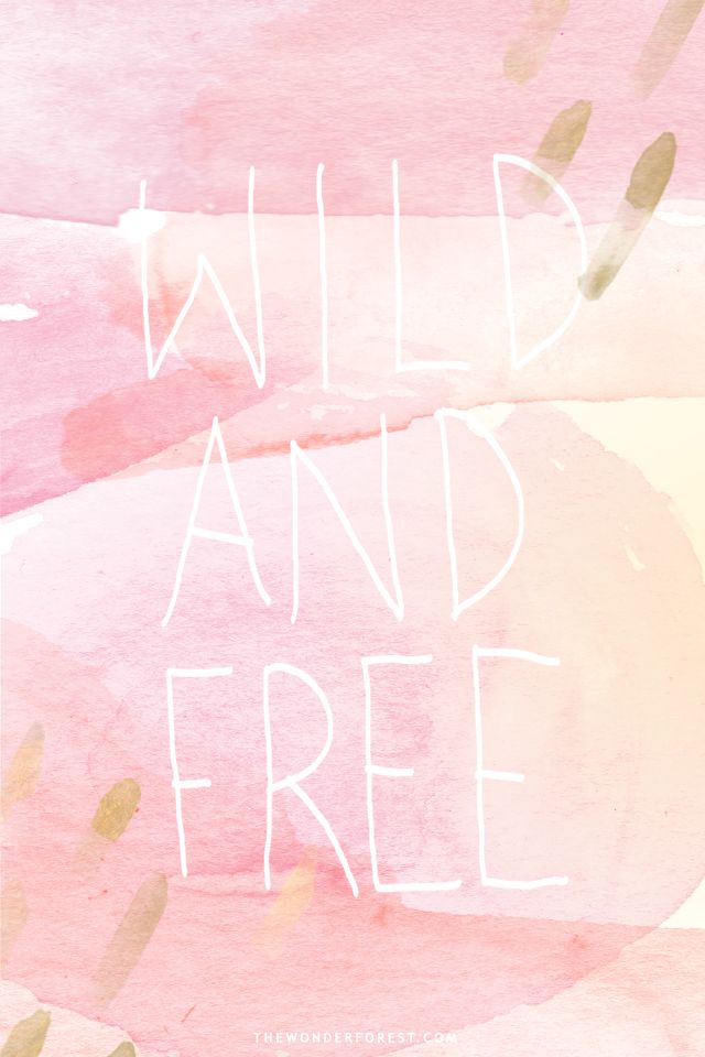 Free Pink and Gold Watercolor iPhone Wallpapers – Wonder Forest