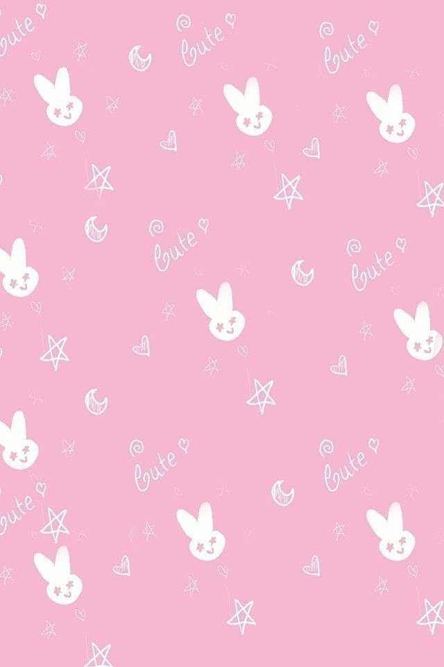Cute Pink Rabbit Iphone 4 Wallpapers Free 640x960 Hd Iphone Themes