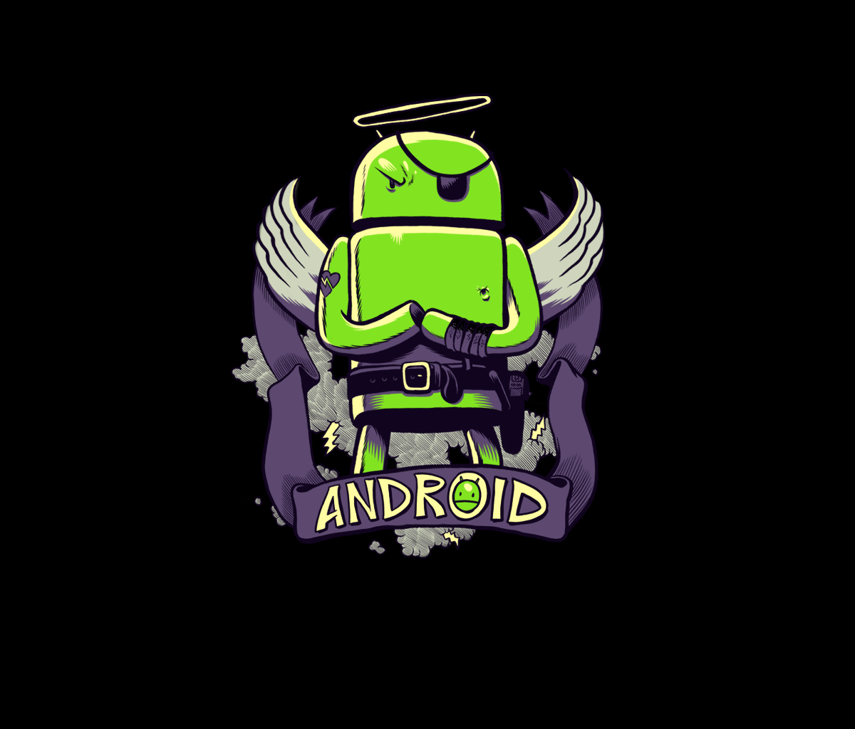 Android Logo Black Android Tablet Crop -ko | I WALL FREE