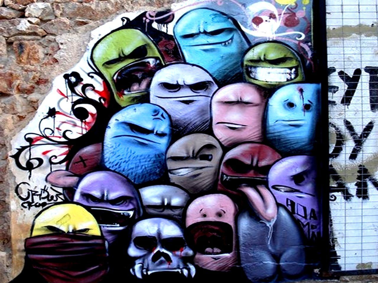 Cool Graffiti - Wallpapers, Images, Pictures, Pics Wallpapers Wall
