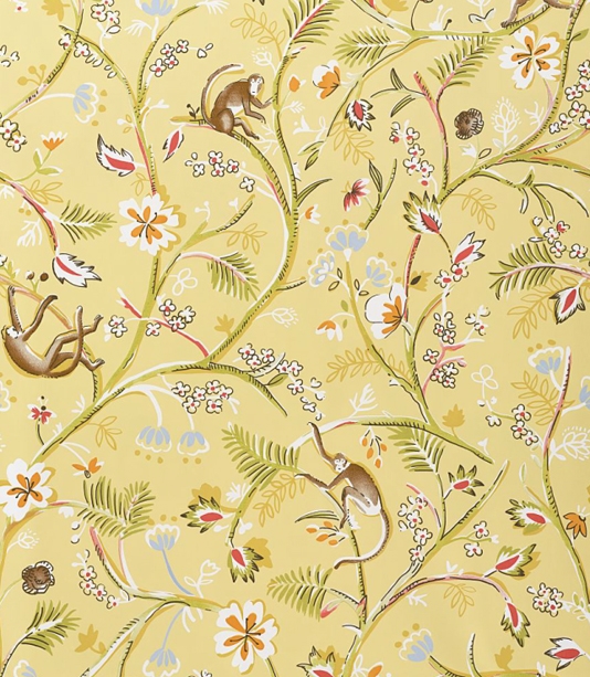 Guadeloupe Floral Wallpaper Gold | Thibaut Wallpaper