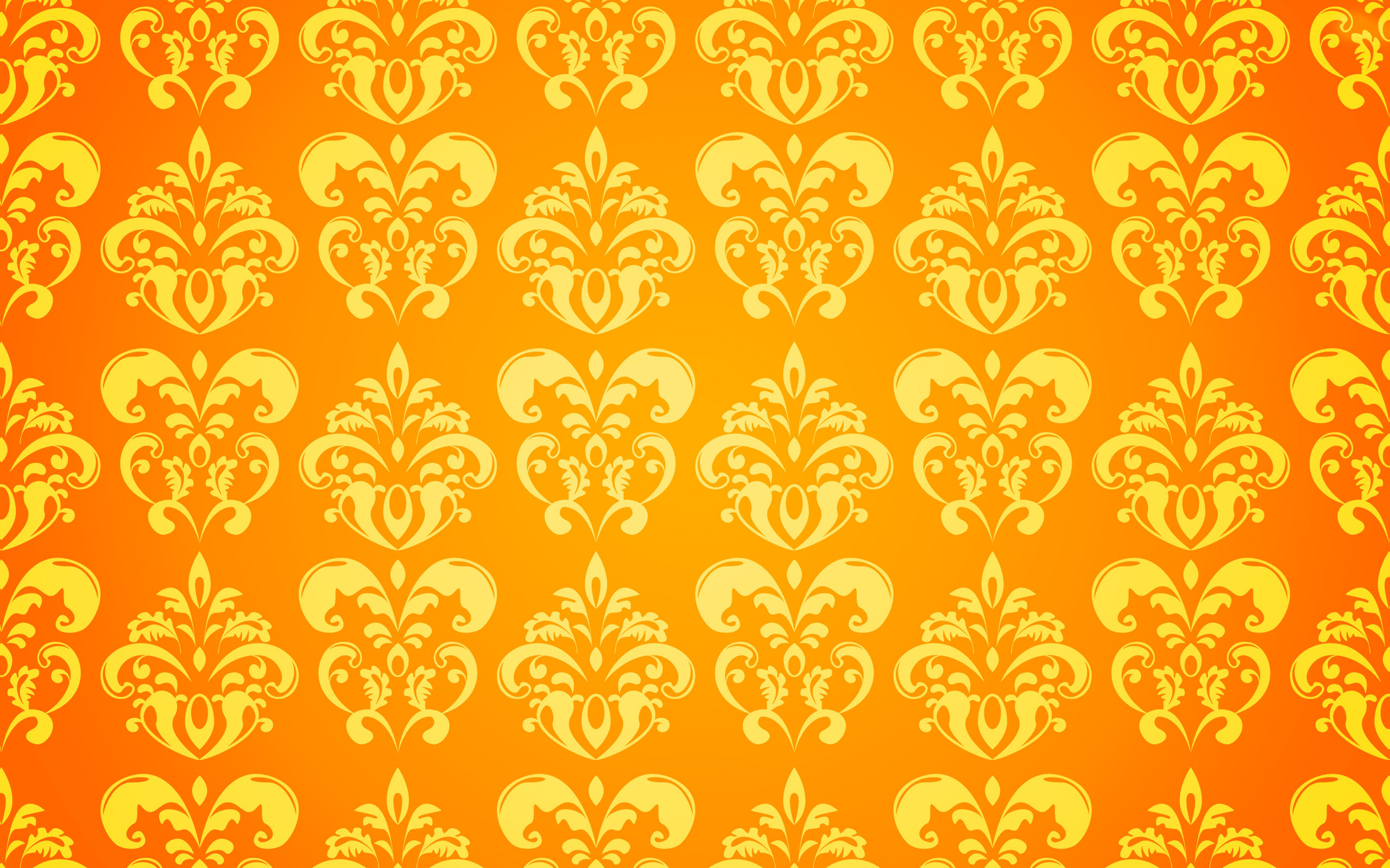 Wallpaper Pattern Vintage In Orange Floral Image | HD Wallpapers ...