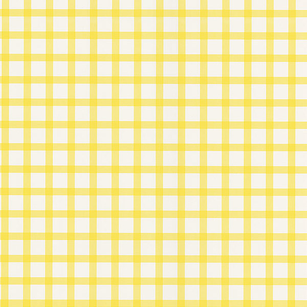 Yellow Checkered Pattern - Gingham - Brewster Wallpaper - NG63847