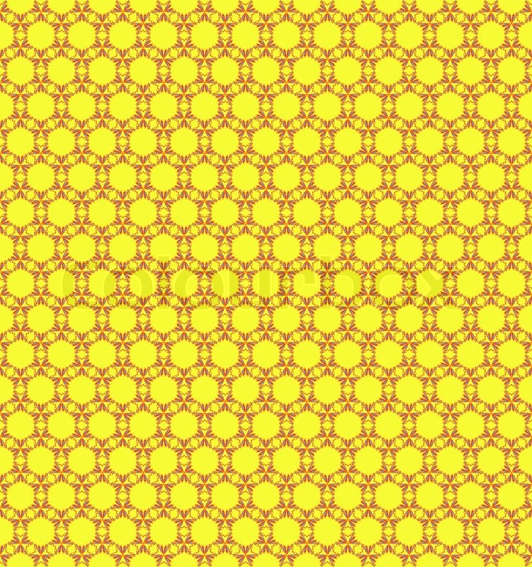 Seamless wallpaper pattern on the yellow background | Stock Photo ...
