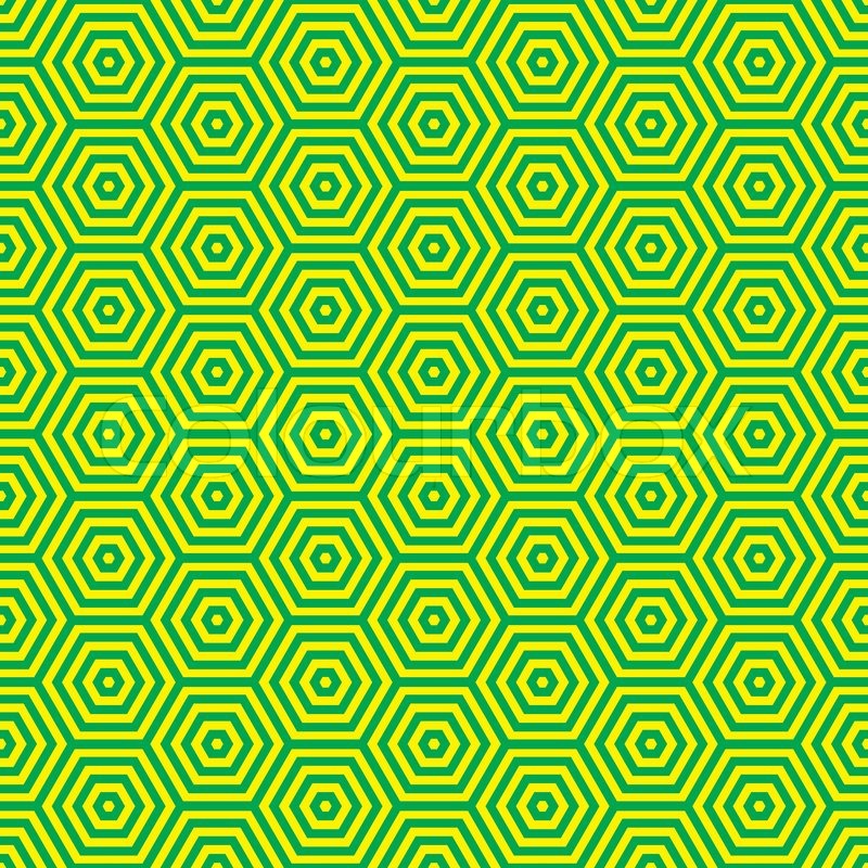 Green and yellow retro seventies inspired wallpaper pattern ...