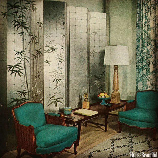 Silver Leaf Wallpaper - House Beautiful Instagram