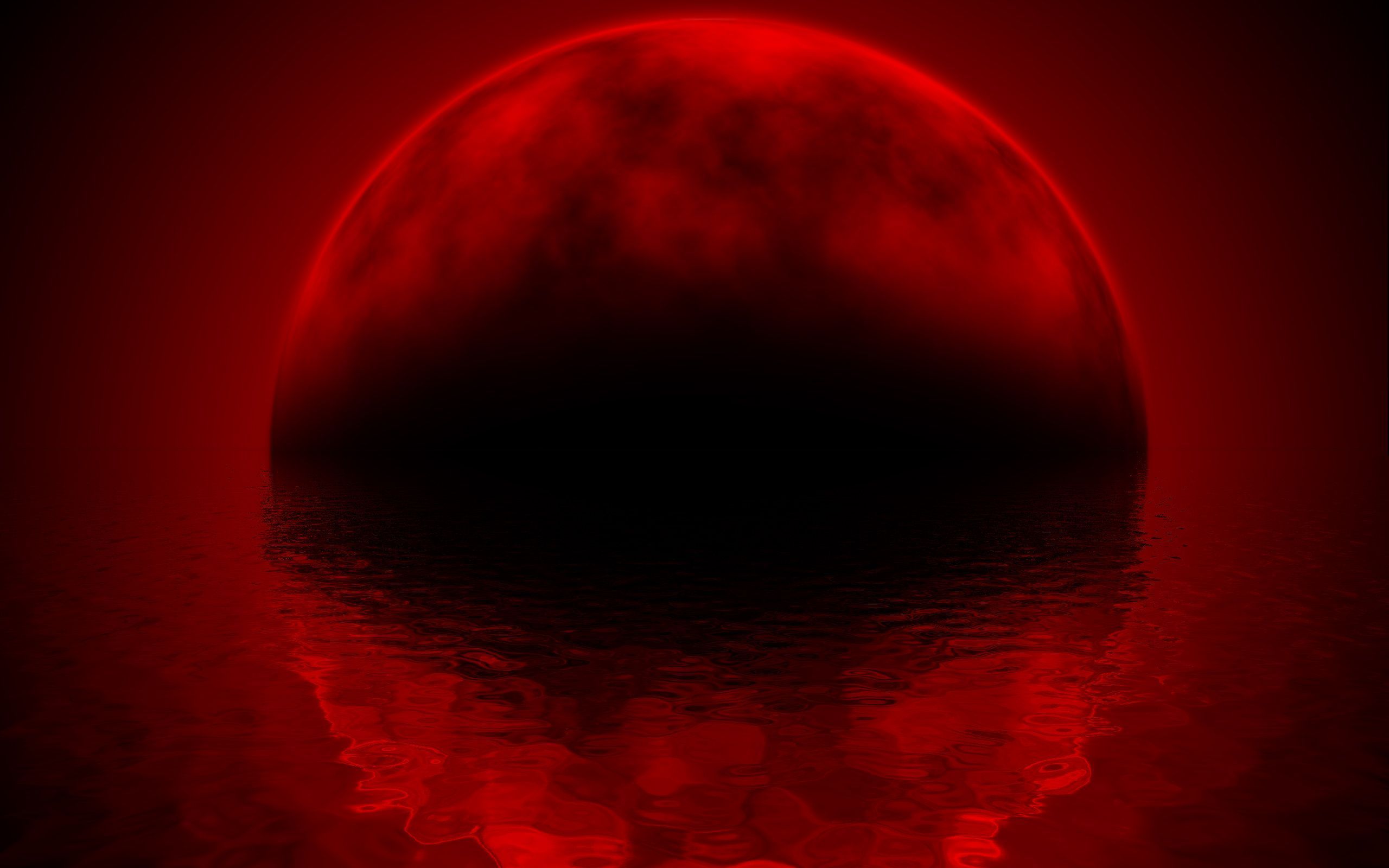 Wallpaper #337 Moon reflected | Red and Black Wallpapers