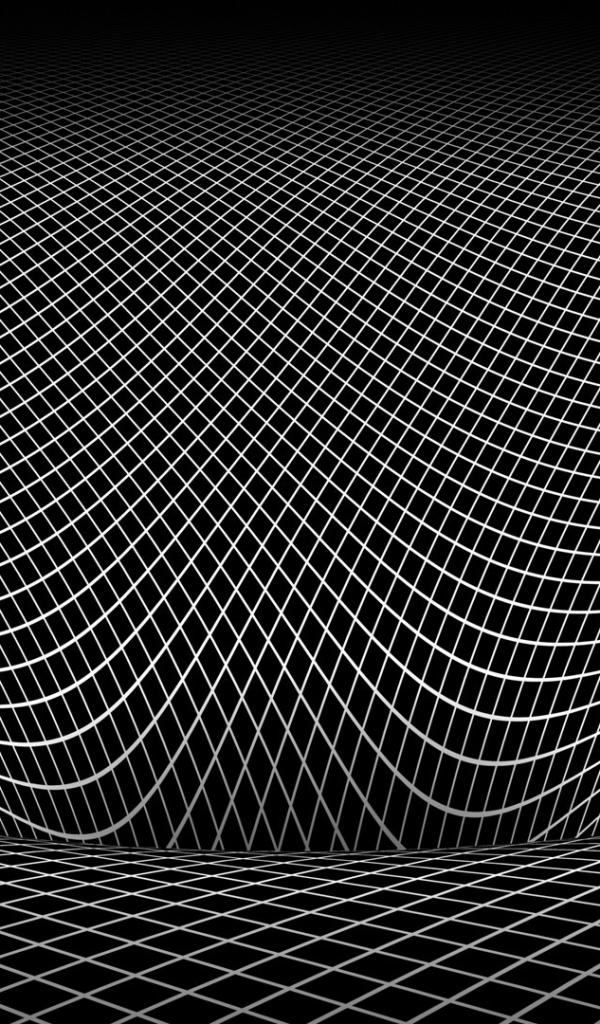 Abstract black and white gravity hole 3d warped wallpaper | (438)