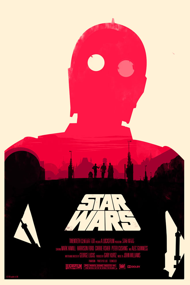 Super Punch: Olly Moss's Star Wars posters as a wallpaper