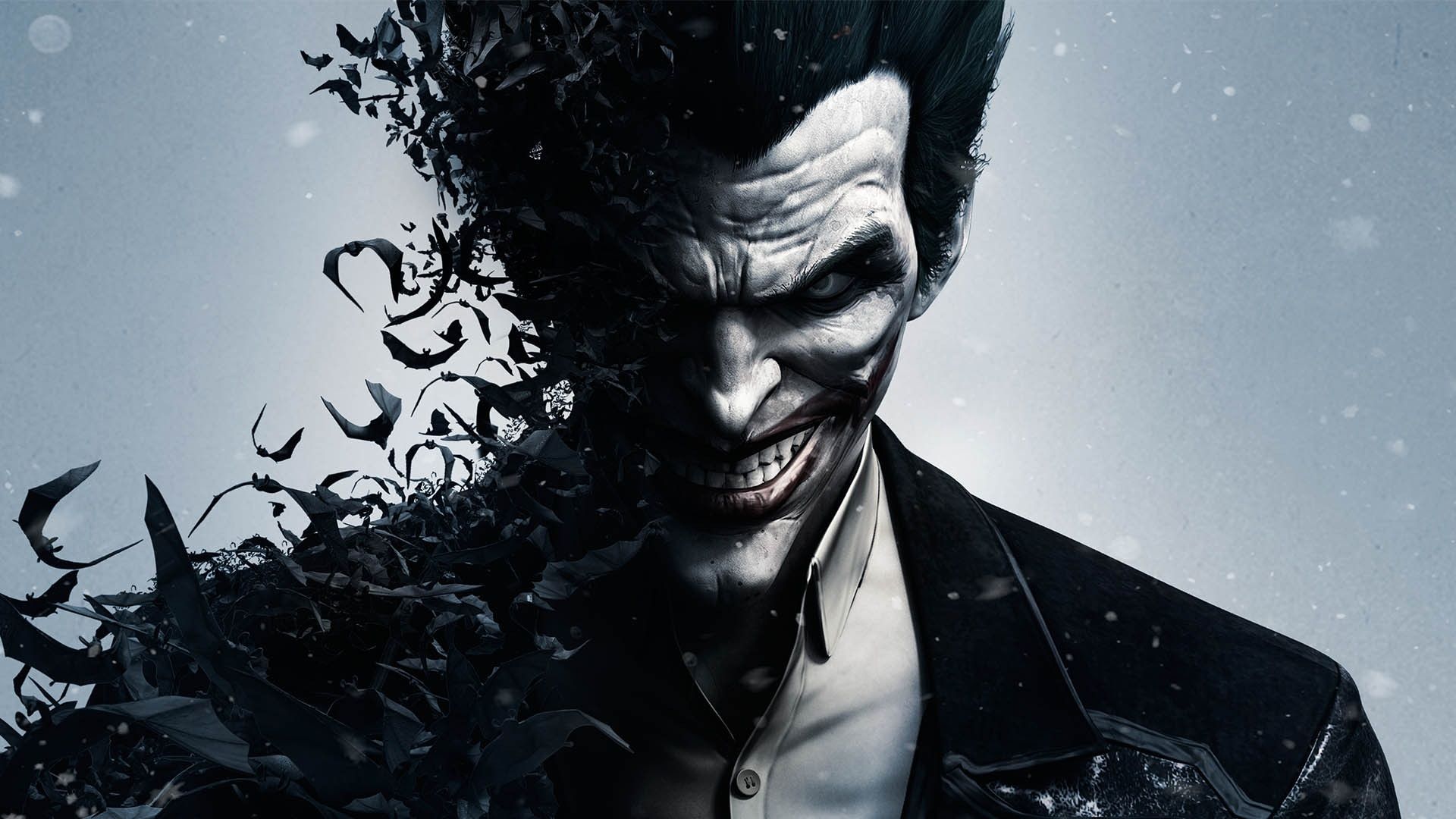 Download HD Batman Arkham Origins Joker Smile And Bats Wallpaper ...