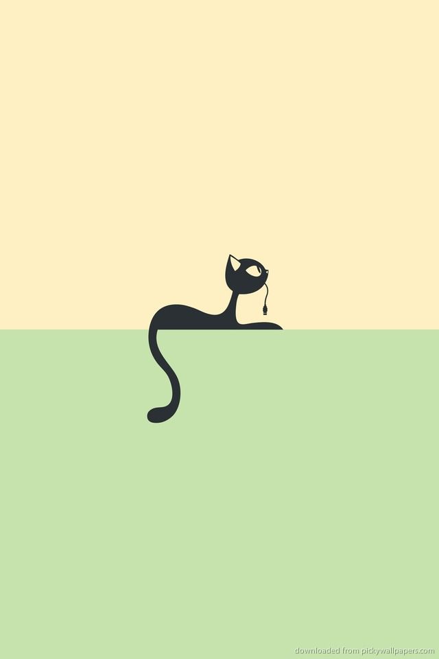 Download Minimal Cat And Mouse Wallpaper For iPhone 4
