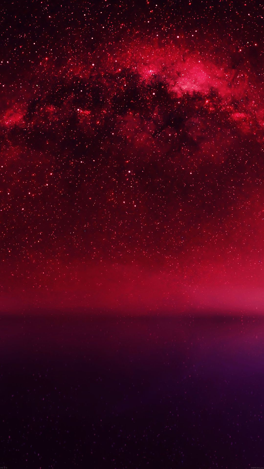 Cosmos Red Night Live Lake Space Starry iPhone 6 Wallpaper