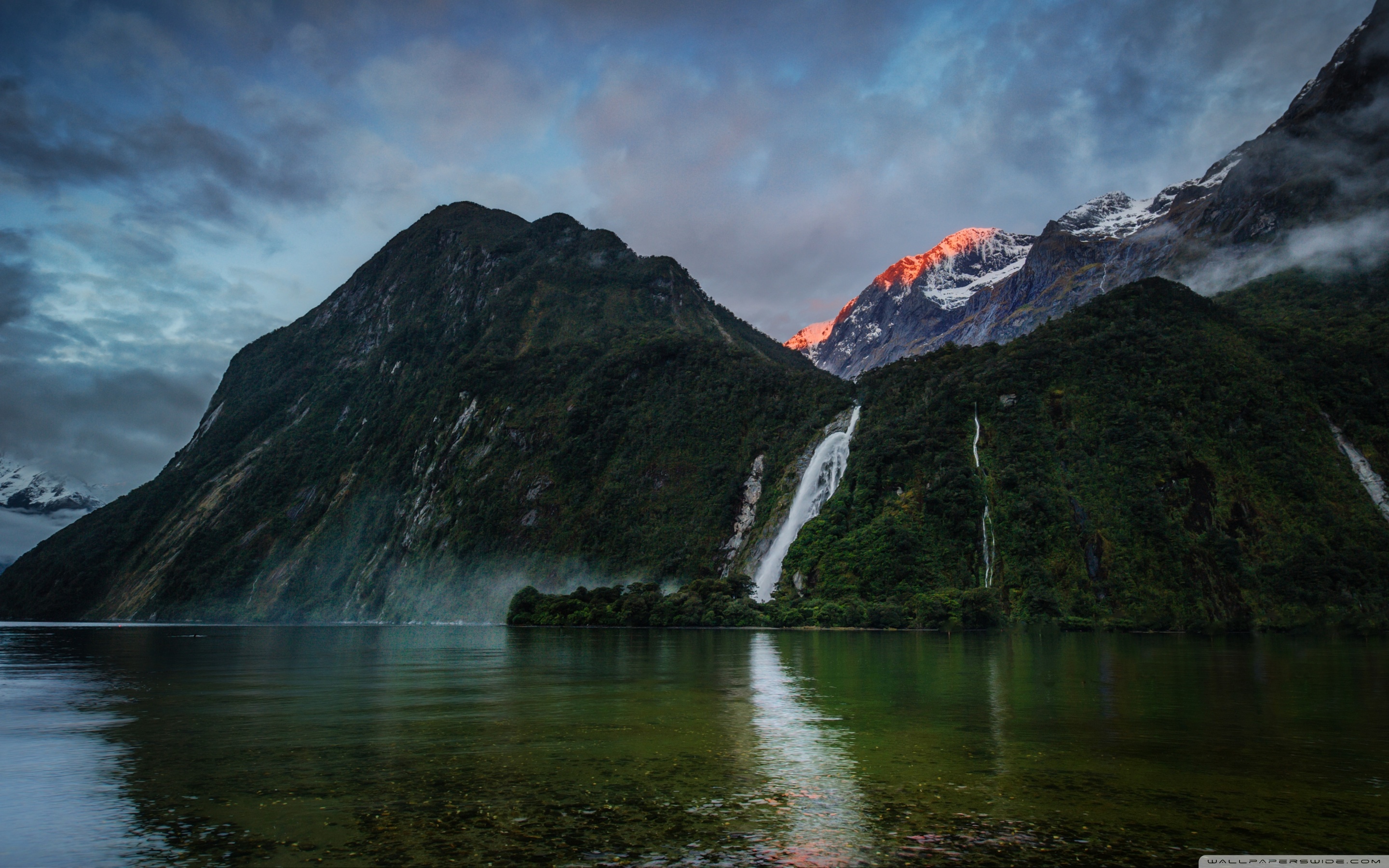 Milford Sound New Zealand, waterfall, 2880x1800 HD Wallpaper and ...