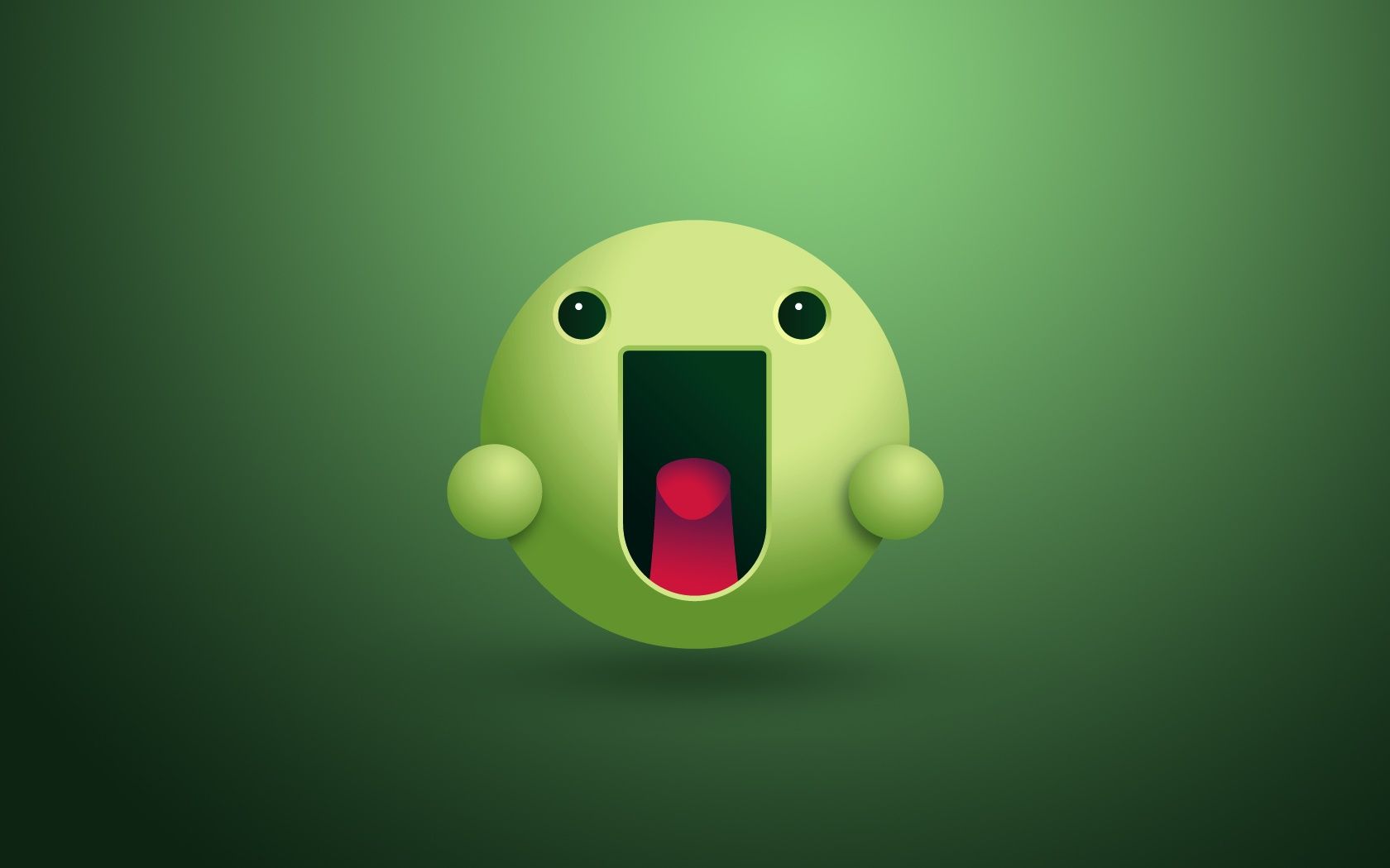 Funny Green Smiley Face Wallpaper Animated Wallpaper