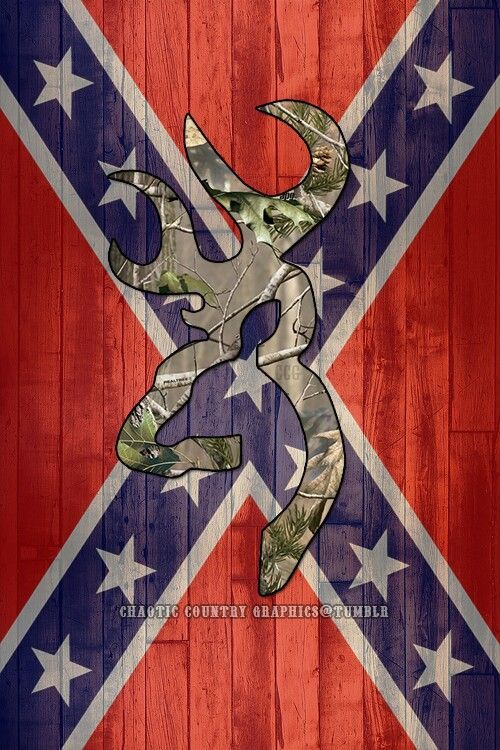 Confederate Flag with camo buck mark A Piece of . History