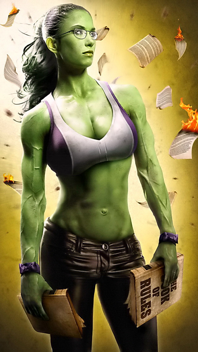 She Hulk iPhone 5 Wallpaper (640x1136)