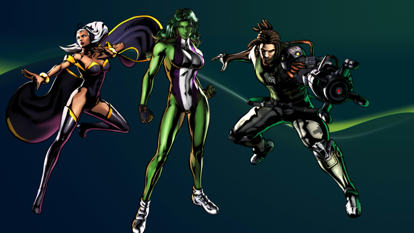 UMVC3 Team Wallpaper She Hulk, Storm, and Spencer by bxb