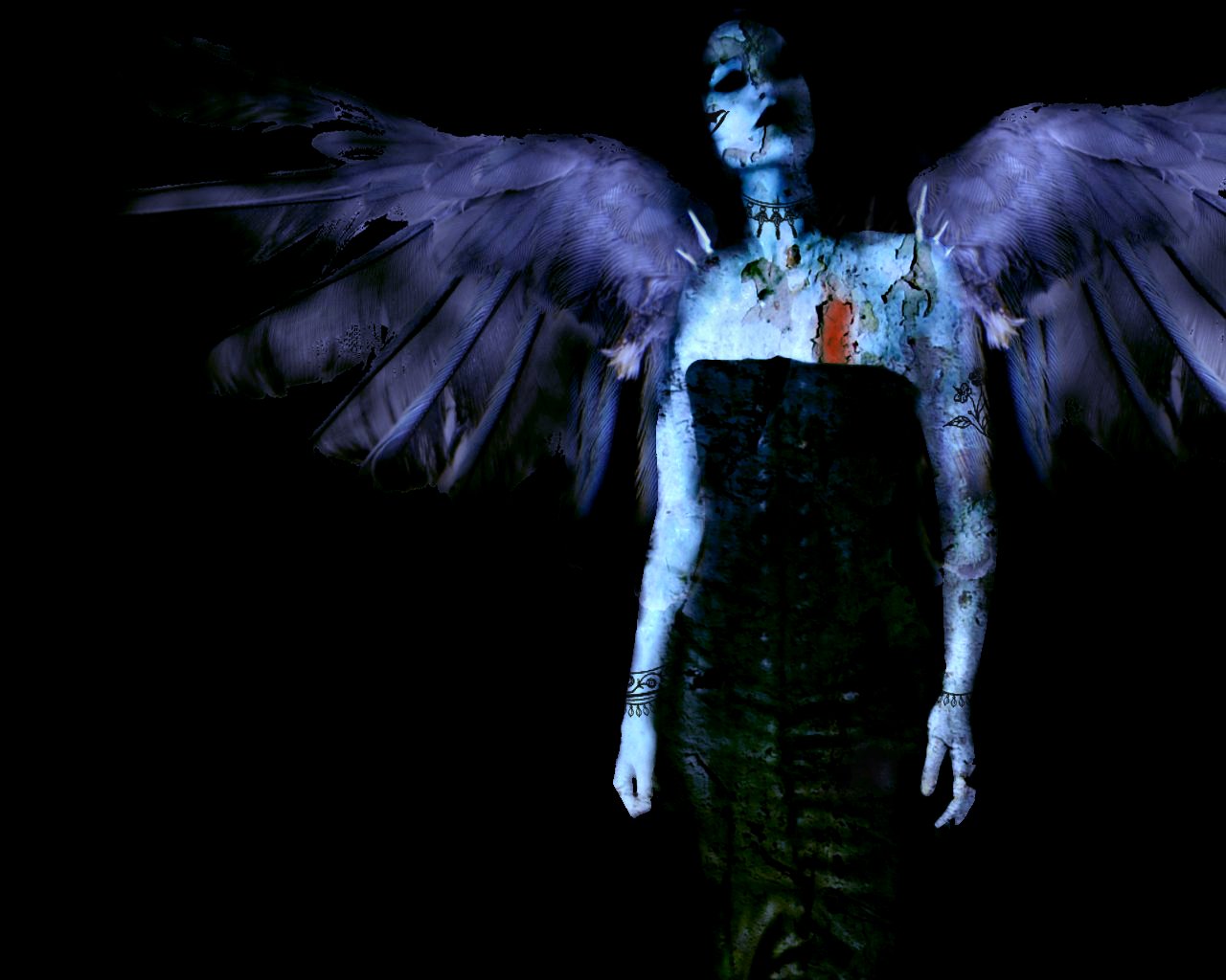 Horrified Gothic Angel wallpaper from Angels wallpapers