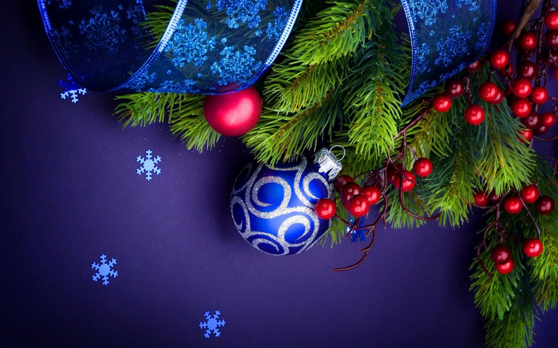 Christmas Balls and Trees HD Nice Wallpapers HD Backgrounds